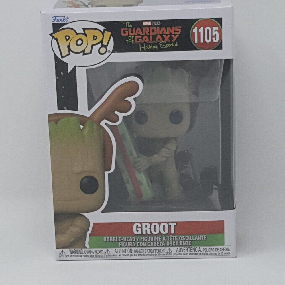 GOTG Holiday Special Groot Funko Pop Bobble-Head #1105 *In Hand* w pop protector